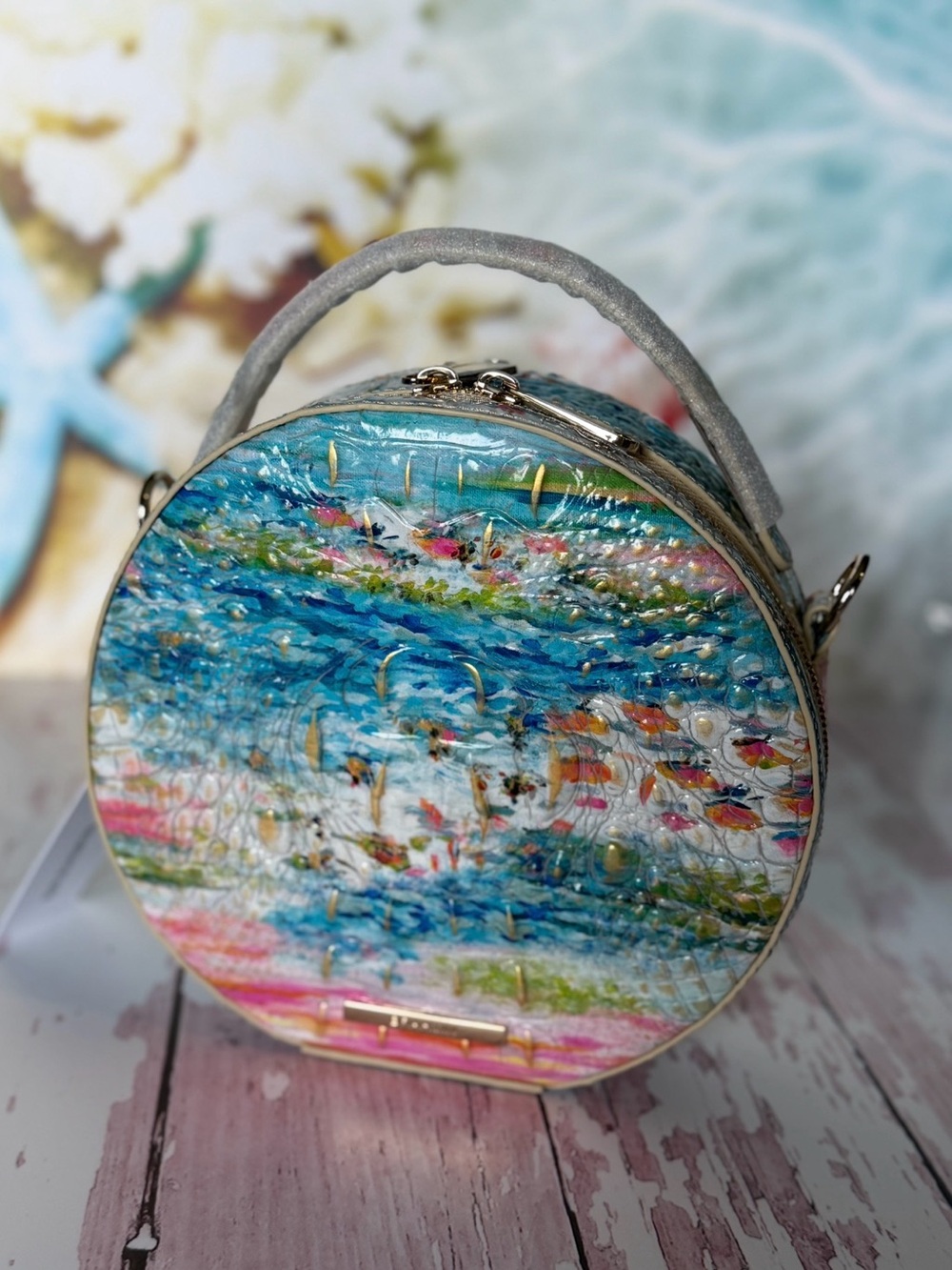 BRAHMIN LANE STAYCATION CROSSBODY NWT ~ TROPICAL BEACH FISH BEACH